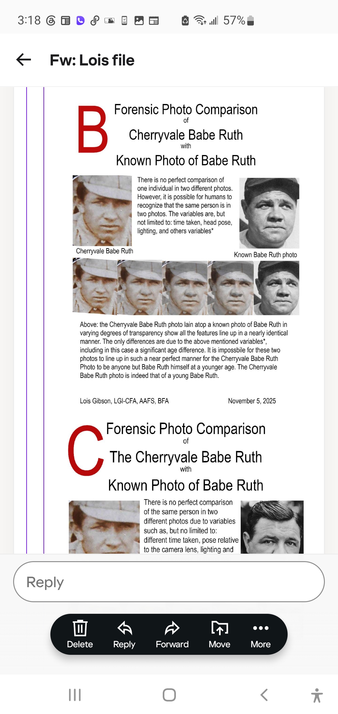 Comparison correspondence
